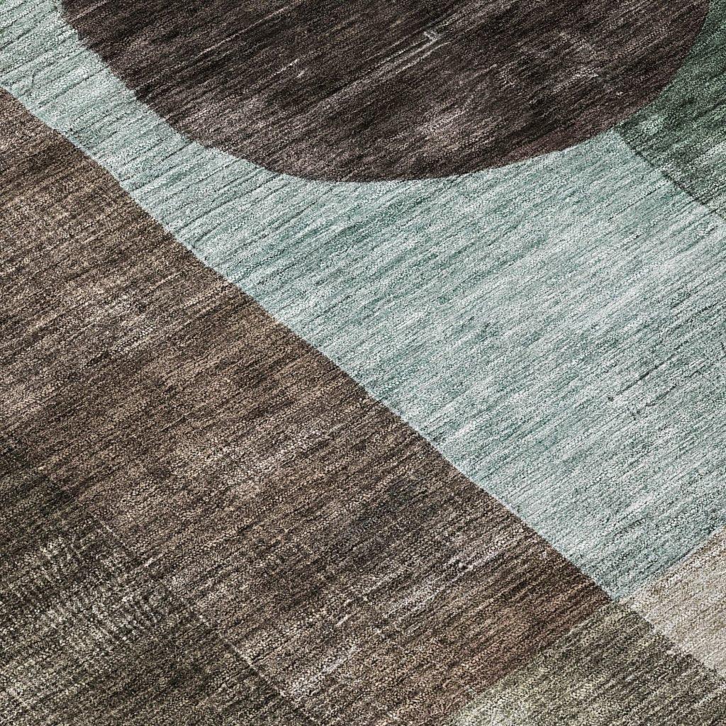 LOOMLAN Rugs Amara Brown Washable Indoor-Outdoor Rug