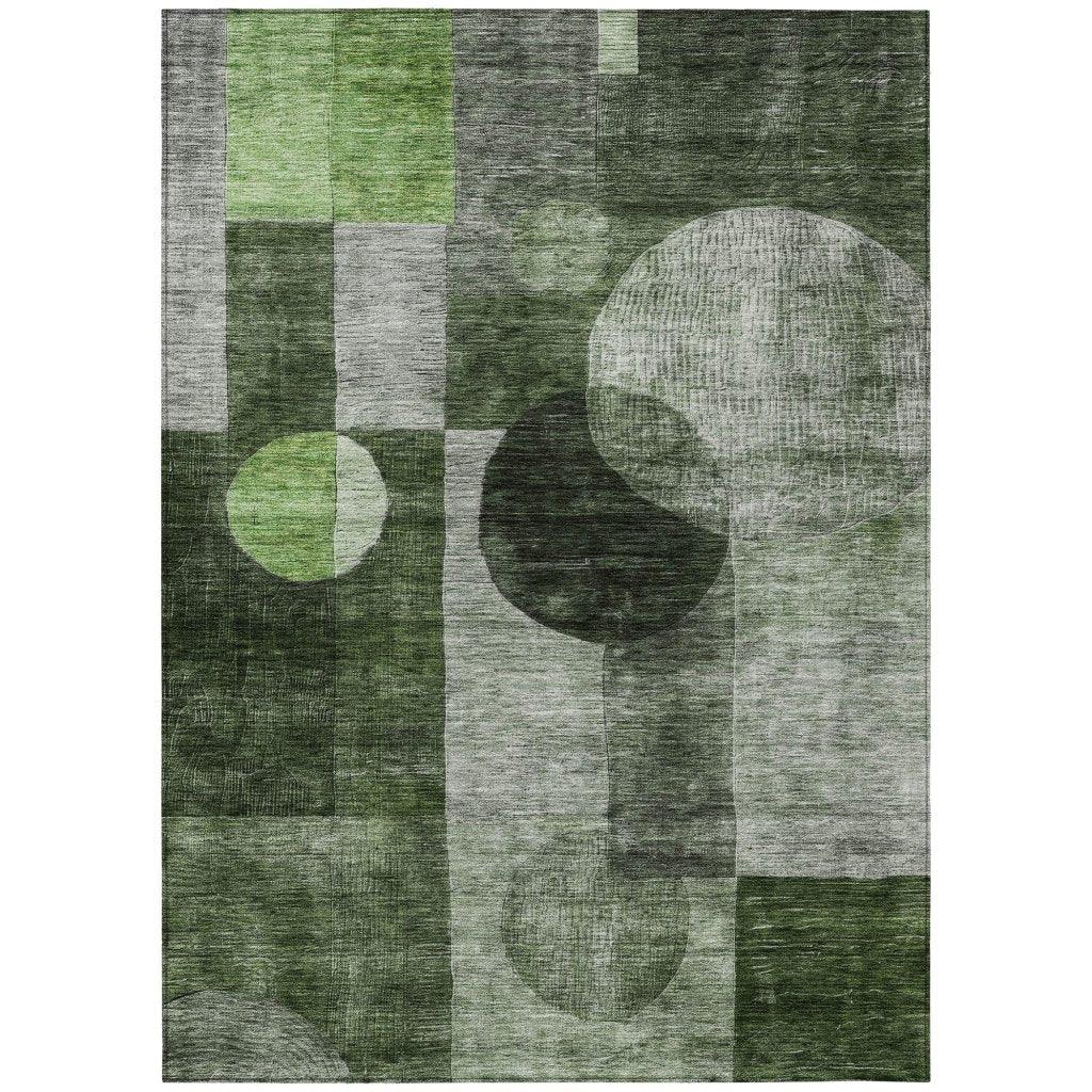 LOOMLAN Rugs Amara Fern Washable Indoor-Outdoor Rug