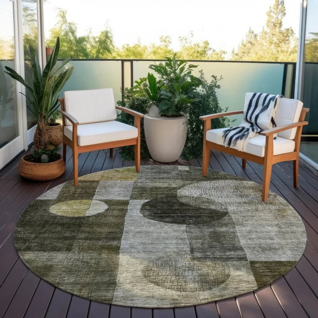 LOOMLAN Rugs Amara Taupe Washable Indoor-Outdoor Rug