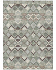 LOOMLAN Rugs Amarrah Green Washable Indoor-Outdoor Rug