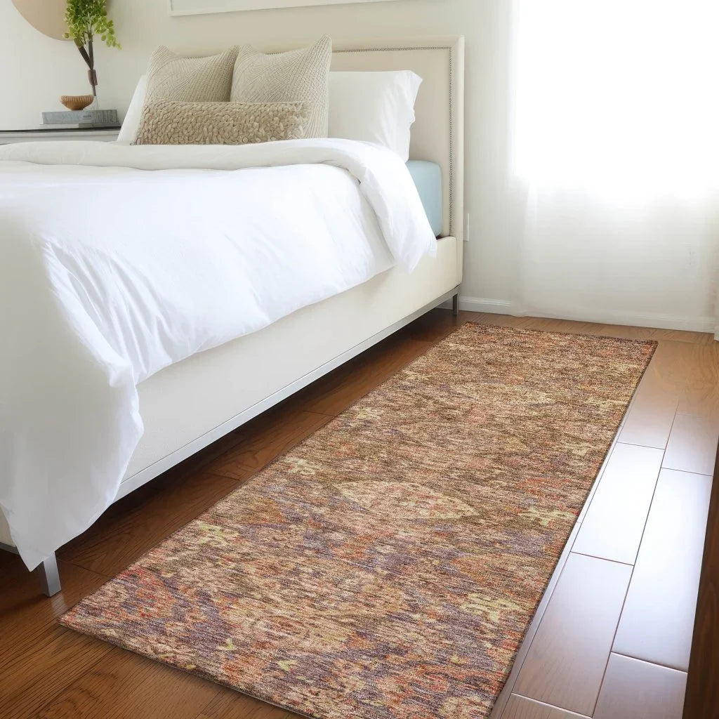 LOOMLAN Rugs Ambray Brown Washable Indoor-Outdoor Rug