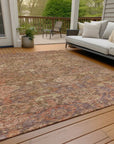 LOOMLAN Rugs Ambray Brown Washable Indoor-Outdoor Rug