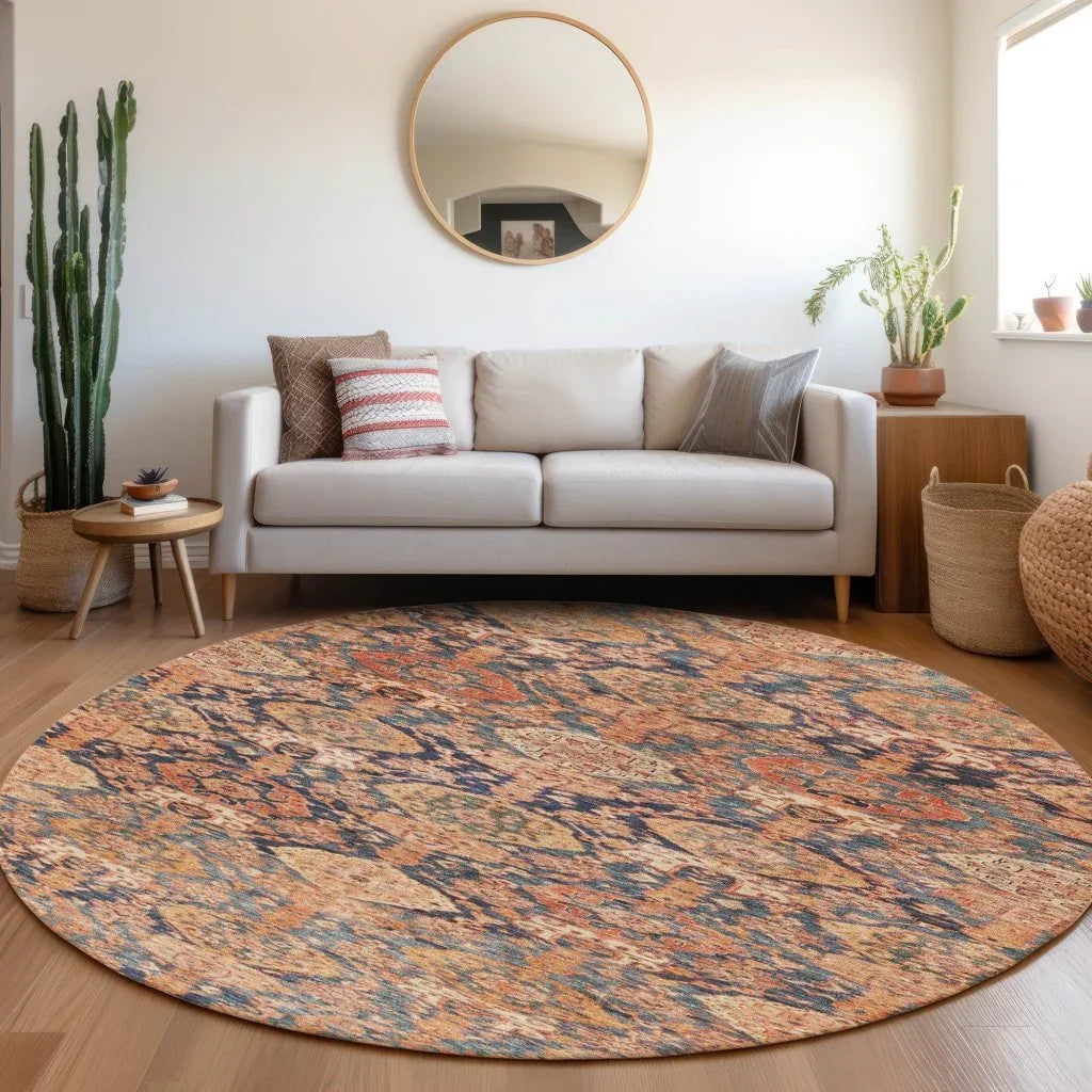 LOOMLAN Rugs Ambray Orange Washable Indoor-Outdoor Rug