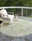 LOOMLAN Rugs Ameliah Green Washable Indoor-Outdoor Rug
