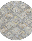LOOMLAN Rugs Amethira Gray Washable Indoor-Outdoor Rug