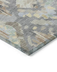 LOOMLAN Rugs Amethira Gray Washable Indoor-Outdoor Rug