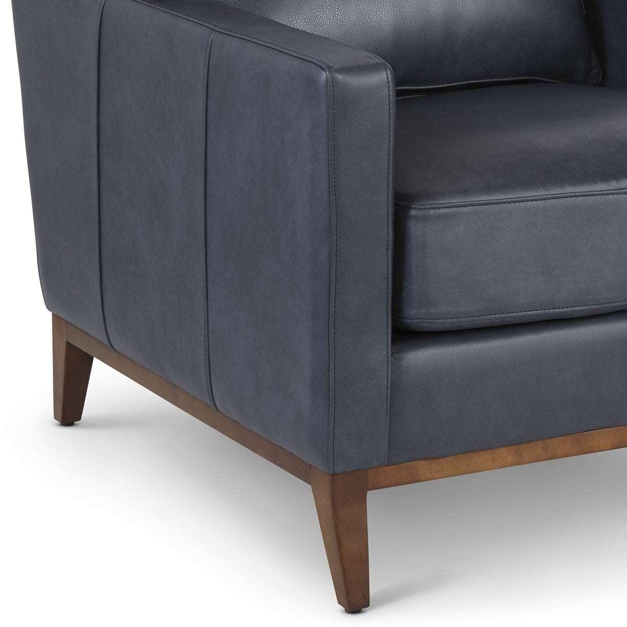 Anders Leather Club Chair Handcrafted and Made to Order - Uptown Sebastian