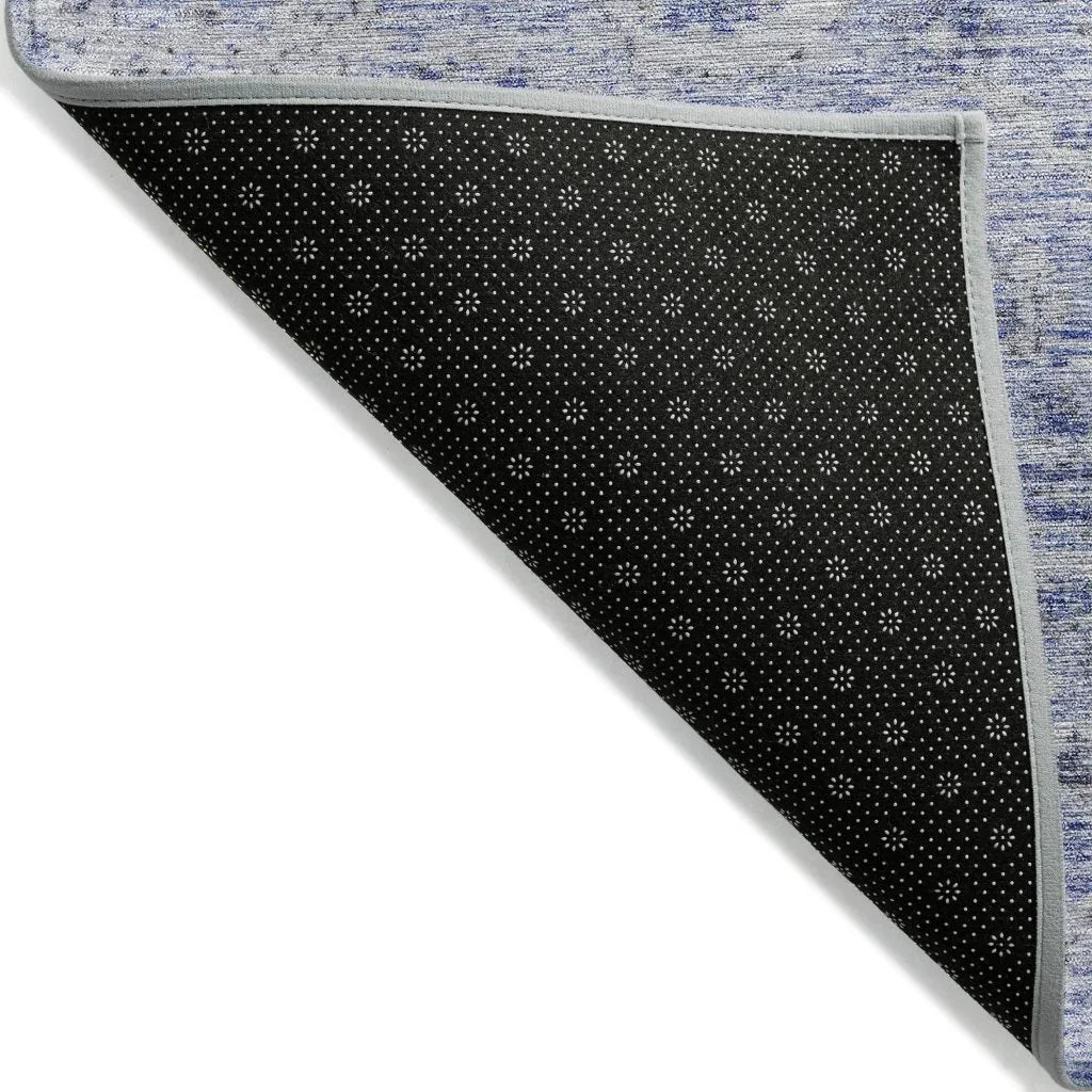 LOOMLAN Rugs Andorra Blue Washable Indoor-Outdoor Rug