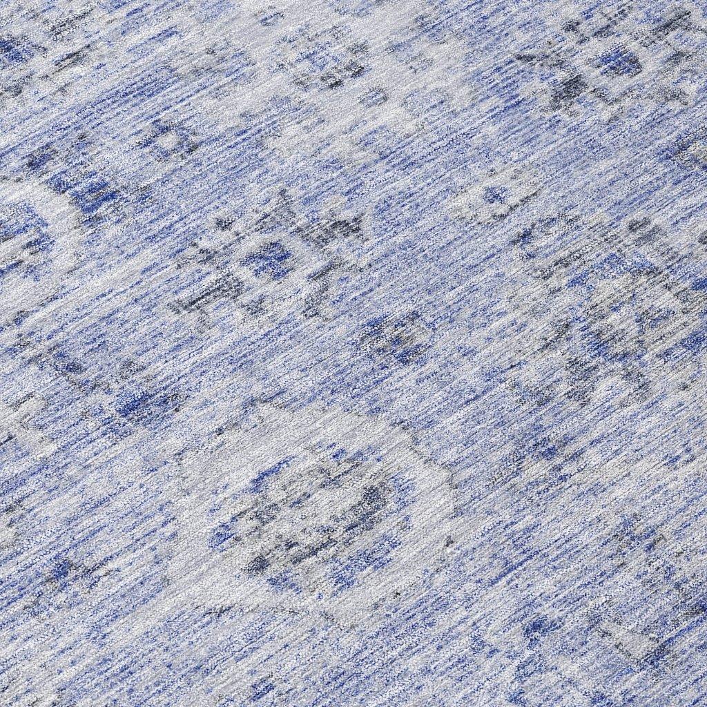LOOMLAN Rugs Andorra Blue Washable Indoor-Outdoor Rug