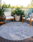 LOOMLAN Rugs Andorra Blue Washable Indoor-Outdoor Rug