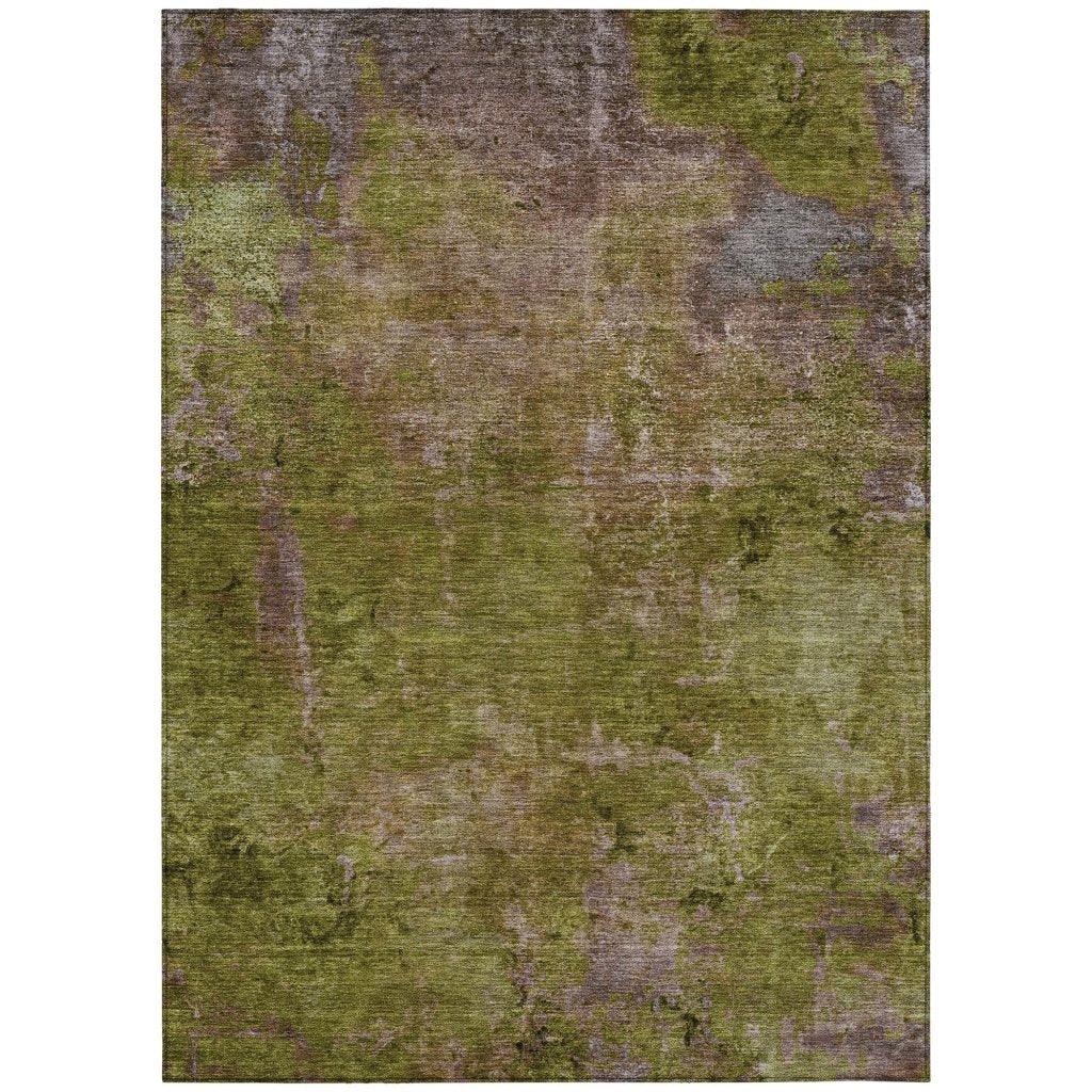 LOOMLAN Rugs Anjari Green Washable Indoor-Outdoor Rug
