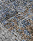 LOOMLAN Rugs Anna Blue Washable Indoor-Outdoor Rug