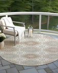LOOMLAN Rugs Antheya Ivory Washable Indoor-Outdoor Rug