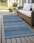 LOOMLAN Rugs Ariaelle Blue Washable Indoor-Outdoor Rug
