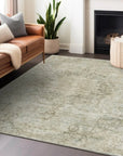 LOOMLAN Rugs Arienne Green Washable Indoor-Outdoor Rug