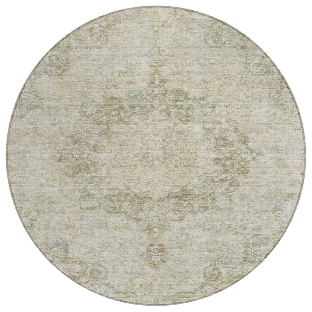 LOOMLAN Rugs Arienne Green Washable Indoor-Outdoor Rug