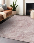 LOOMLAN Rugs Arienne Pink Washable Indoor-Outdoor Rug