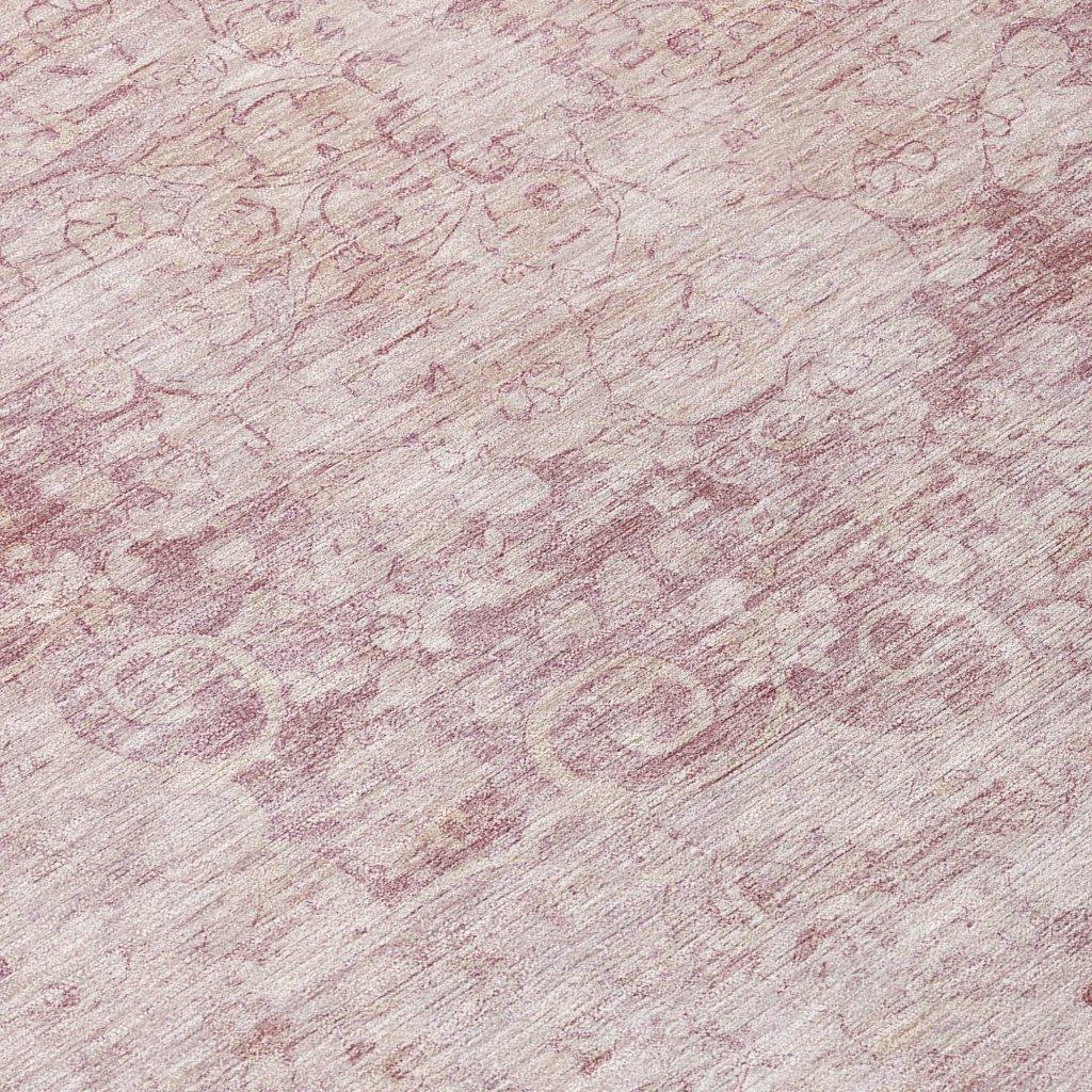 LOOMLAN Rugs Arienne Pink Washable Indoor-Outdoor Rug