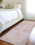 LOOMLAN Rugs Arienne Pink Washable Indoor-Outdoor Rug