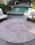 LOOMLAN Rugs Arienne Pink Washable Indoor-Outdoor Rug