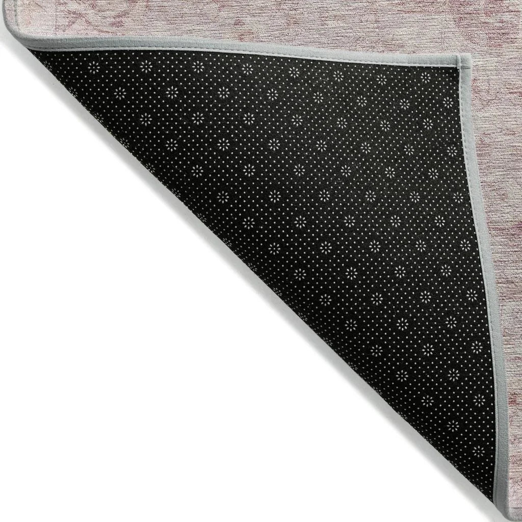LOOMLAN Rugs Arienne Pink Washable Indoor-Outdoor Rug