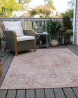 LOOMLAN Rugs Arienne Pink Washable Indoor-Outdoor Rug