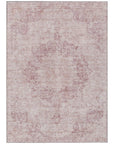 LOOMLAN Rugs Arienne Pink Washable Indoor-Outdoor Rug