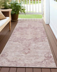 LOOMLAN Rugs Arienne Pink Washable Indoor-Outdoor Rug