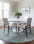 LOOMLAN Rugs Arienne Teal Washable Indoor-Outdoor Rug
