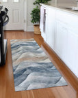 LOOMLAN Rugs Arionelle Blue Washable Indoor-Outdoor Rug