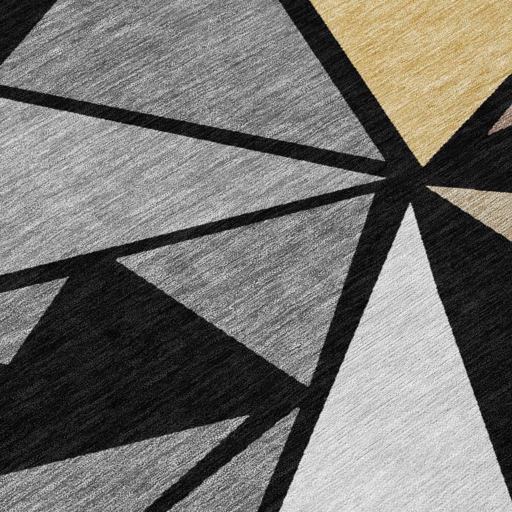 LOOMLAN Rugs Aristea Black Washable Indoor-Outdoor Rug