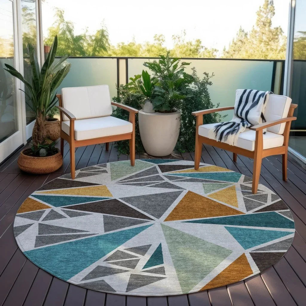 LOOMLAN Rugs Aristea Gray Washable Indoor-Outdoor Rug