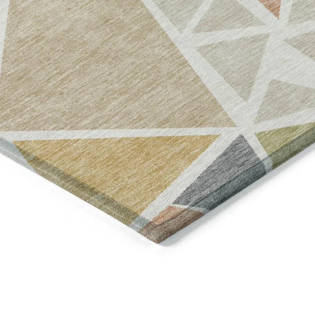 LOOMLAN Rugs Aristea Ivory Washable Indoor-Outdoor Rug