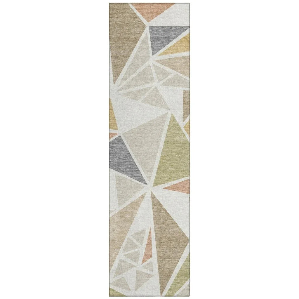 LOOMLAN Rugs Aristea Ivory Washable Indoor-Outdoor Rug