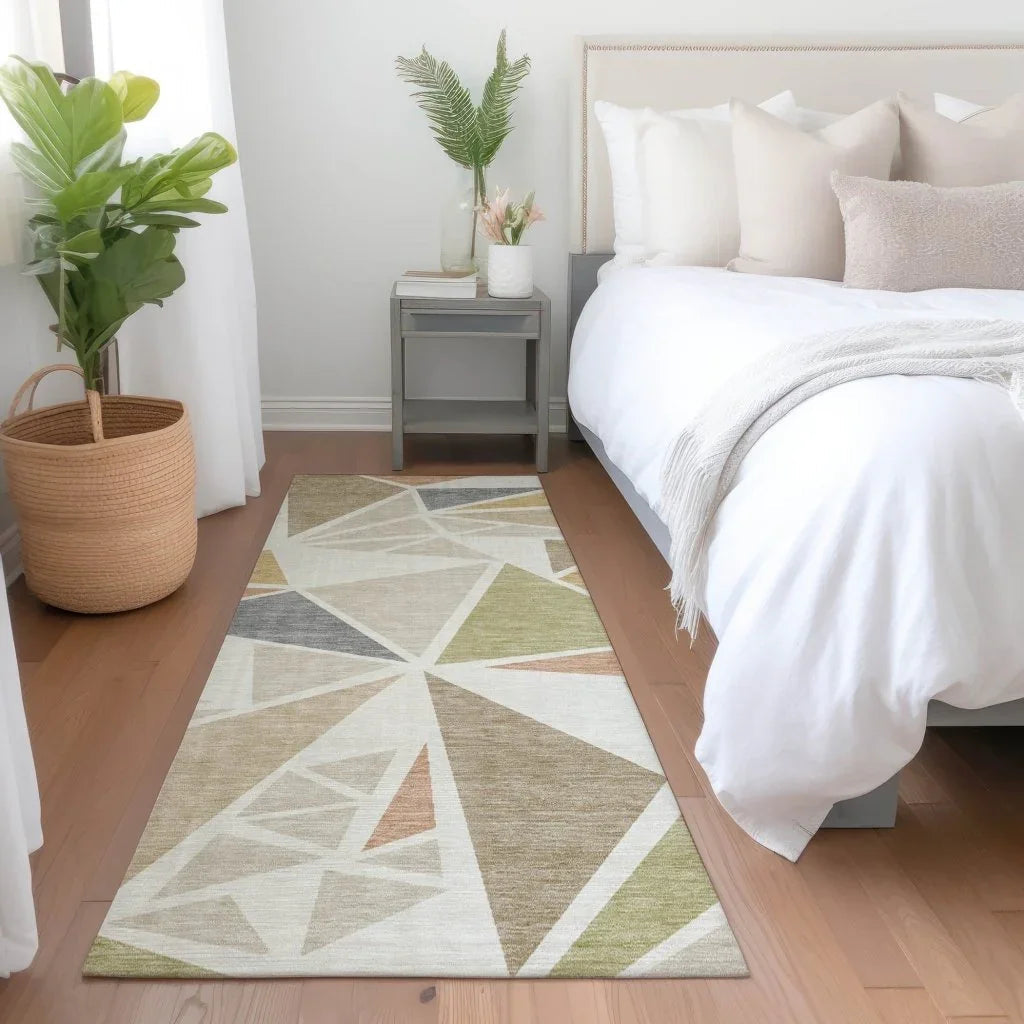 LOOMLAN Rugs Aristea Ivory Washable Indoor-Outdoor Rug