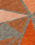 LOOMLAN Rugs Aristea Orange Washable Indoor-Outdoor Rug