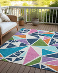 LOOMLAN Rugs Aristea White Washable Indoor-Outdoor Rug