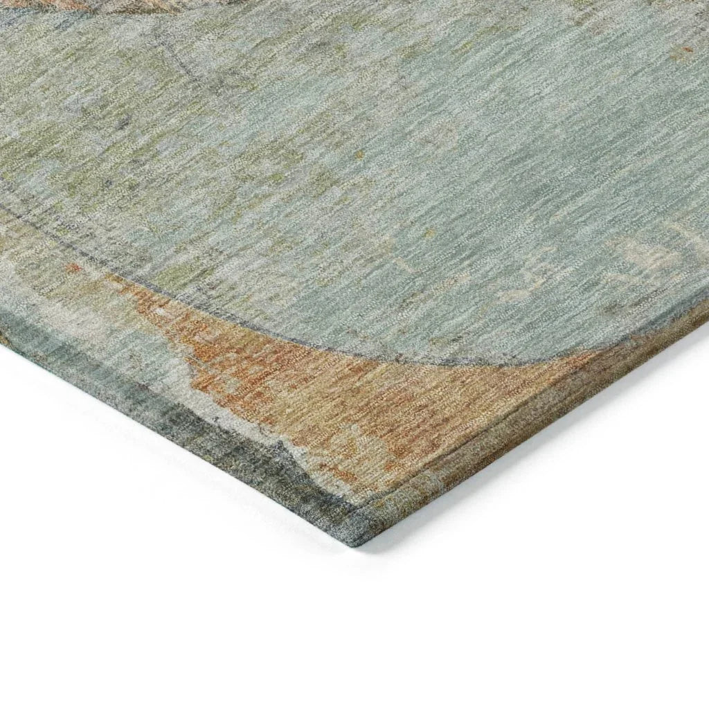 LOOMLAN Rugs Armalise Teal Washable Indoor-Outdoor Rug
