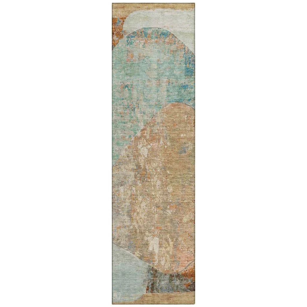 LOOMLAN Rugs Armalise Teal Washable Indoor-Outdoor Rug