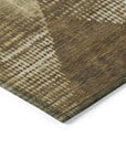 LOOMLAN Rugs Arvaya Brown Washable Indoor-Outdoor Rug