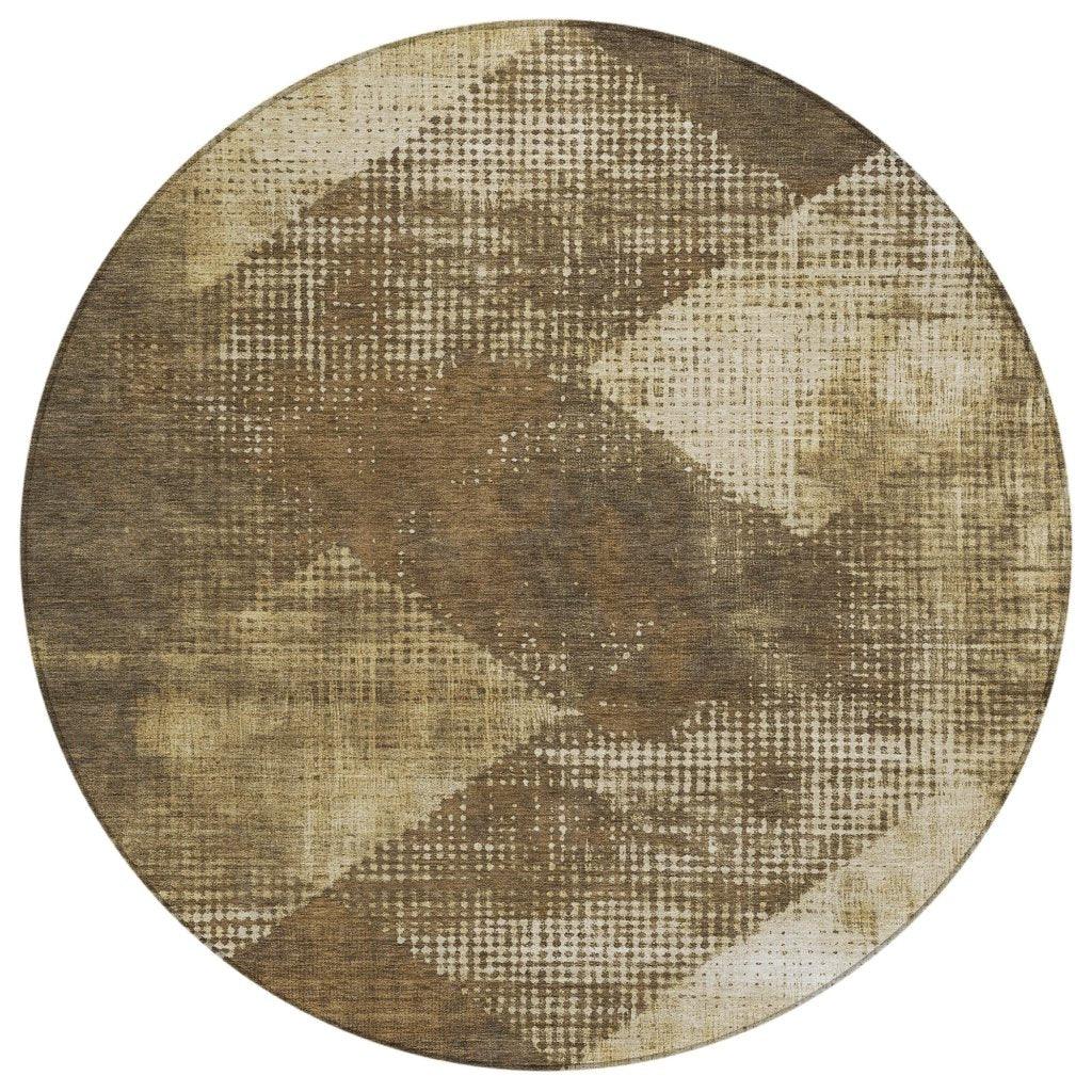 LOOMLAN Rugs Arvaya Brown Washable Indoor-Outdoor Rug