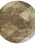 LOOMLAN Rugs Arvaya Brown Washable Indoor-Outdoor Rug