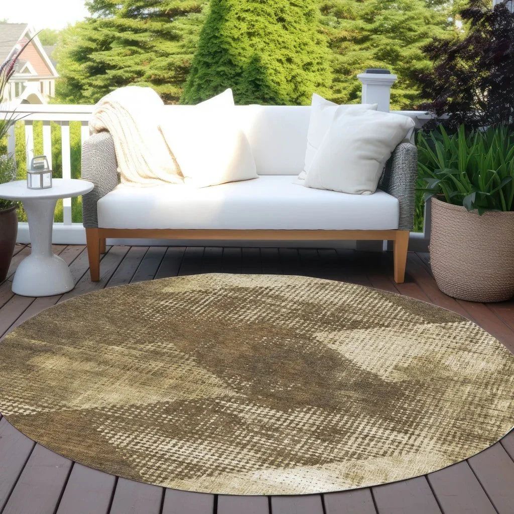 LOOMLAN Rugs Arvaya Brown Washable Indoor-Outdoor Rug