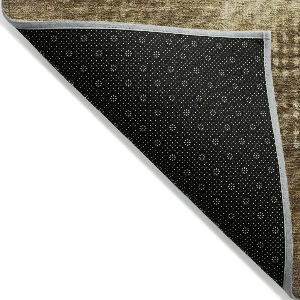 LOOMLAN Rugs Arvaya Brown Washable Indoor-Outdoor Rug