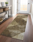 LOOMLAN Rugs Arvaya Brown Washable Indoor-Outdoor Rug
