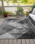 LOOMLAN Rugs Arvaya Gray Washable Indoor-Outdoor Rug