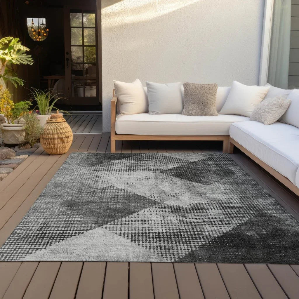 LOOMLAN Rugs Arvaya Gray Washable Indoor-Outdoor Rug