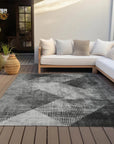 LOOMLAN Rugs Arvaya Gray Washable Indoor-Outdoor Rug