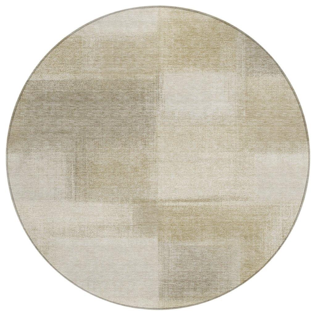 LOOMLAN Rugs Asha Brown Washable Indoor-Outdoor Rug