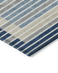 LOOMLAN Rugs Asymira Blue Washable Indoor-Outdoor Rug